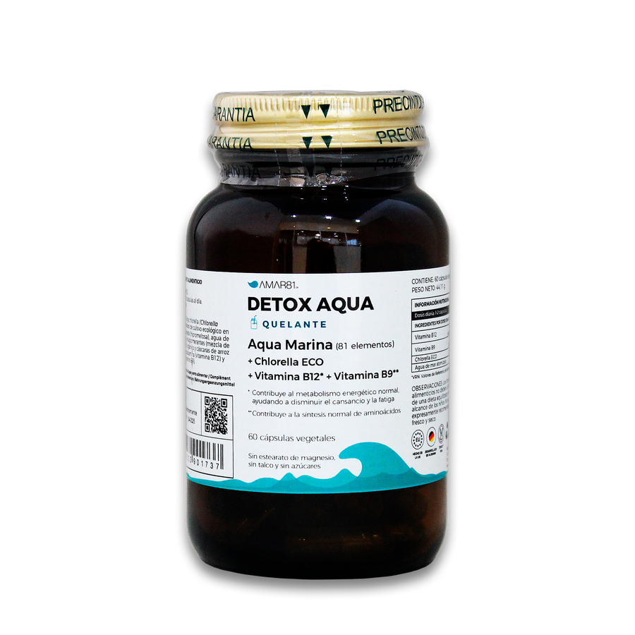 DETOX AQUA (60 caps.), quelante remineralizante para desintoxicar de forma suave